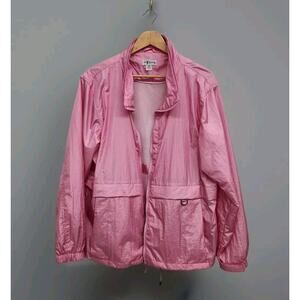The TOG Shop 1X Pink Jacket Windbreaker Zip Drawstring Hooded